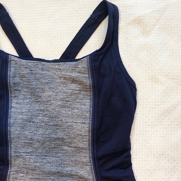 Lululemon Racerback Tank Blue and Gray Flattering - Picture 3 of 8